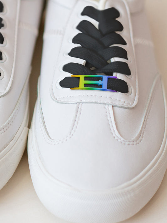 Rainbow Laces - Black Edition + Charm