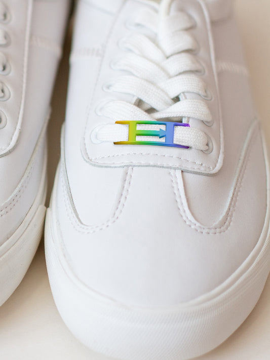 Rainbow Laces - White Edition + Charm