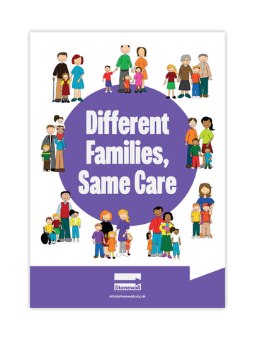 Different Families, Same Care - A3 poster