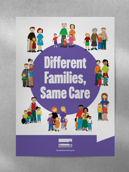 Different Families, Same Care - A3 poster