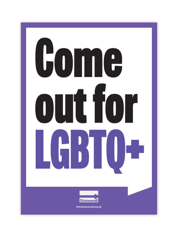 Come Out for LGBT - A4 poster